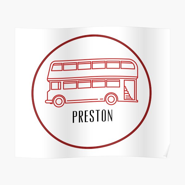 Preston Double Decker Bus Poster RB1207 product Offical preston Merch