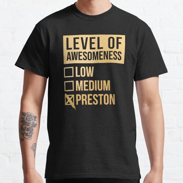 Level Of Preston in Gold Classic T-Shirt RB1207 product Offical preston Merch