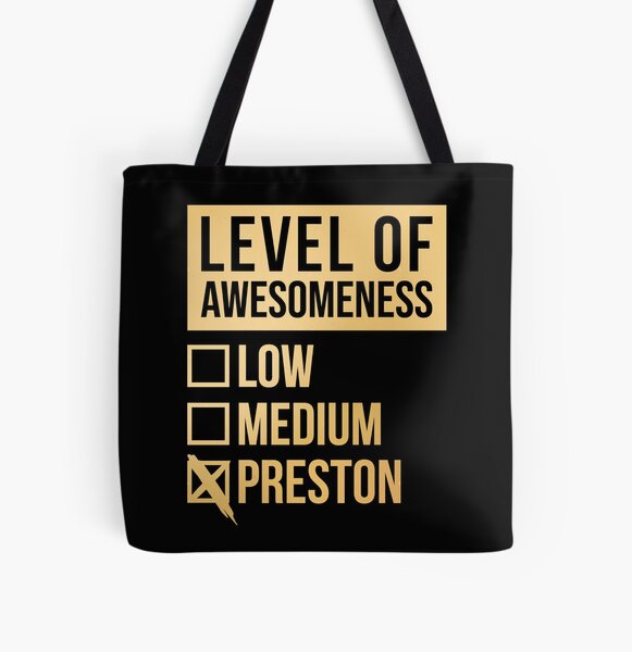 Level Of Preston in Gold All Over Print Tote Bag RB1207 product Offical preston Merch
