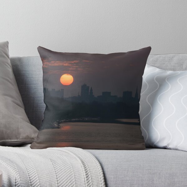 Sunrise over the City Of Preston Throw Pillow RB1207 product Offical preston Merch
