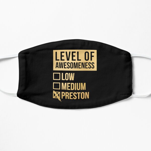 Level Of Preston in Gold Flat Mask RB1207 product Offical preston Merch