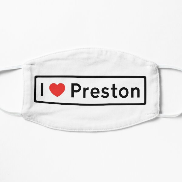 I Love Preston! Flat Mask RB1207 product Offical preston Merch