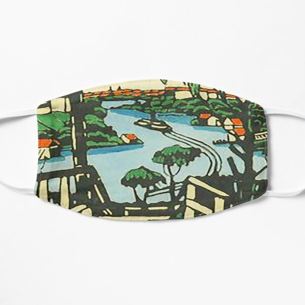 the city by Margaret Preston Flat Mask RB1207 product Offical preston Merch